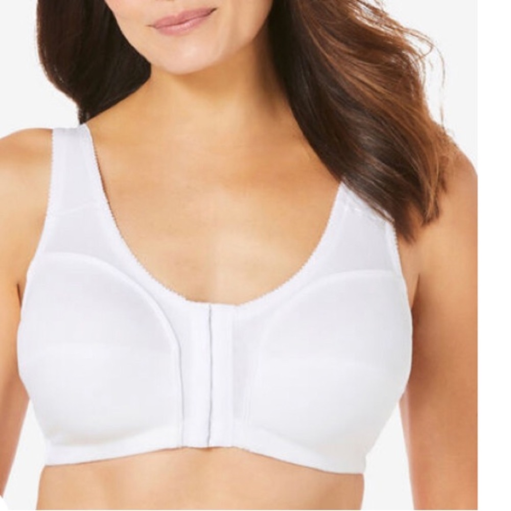 Comfort Choice Cotton Front-Close Bra 42 C Style 27-0074-8   RN88842